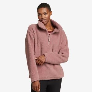 🆕 Eddie Bauer 1/4 zip pink fleece - size medium